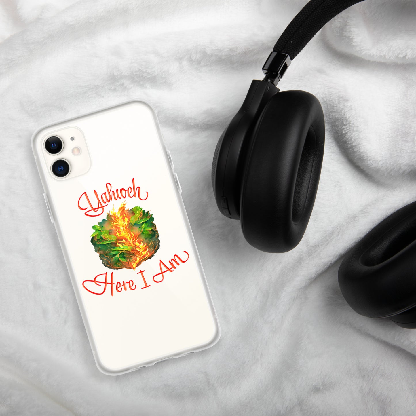Yahweh - Here I Am - Burning Bush - Exodus 3 - Clear Case for iPhone®