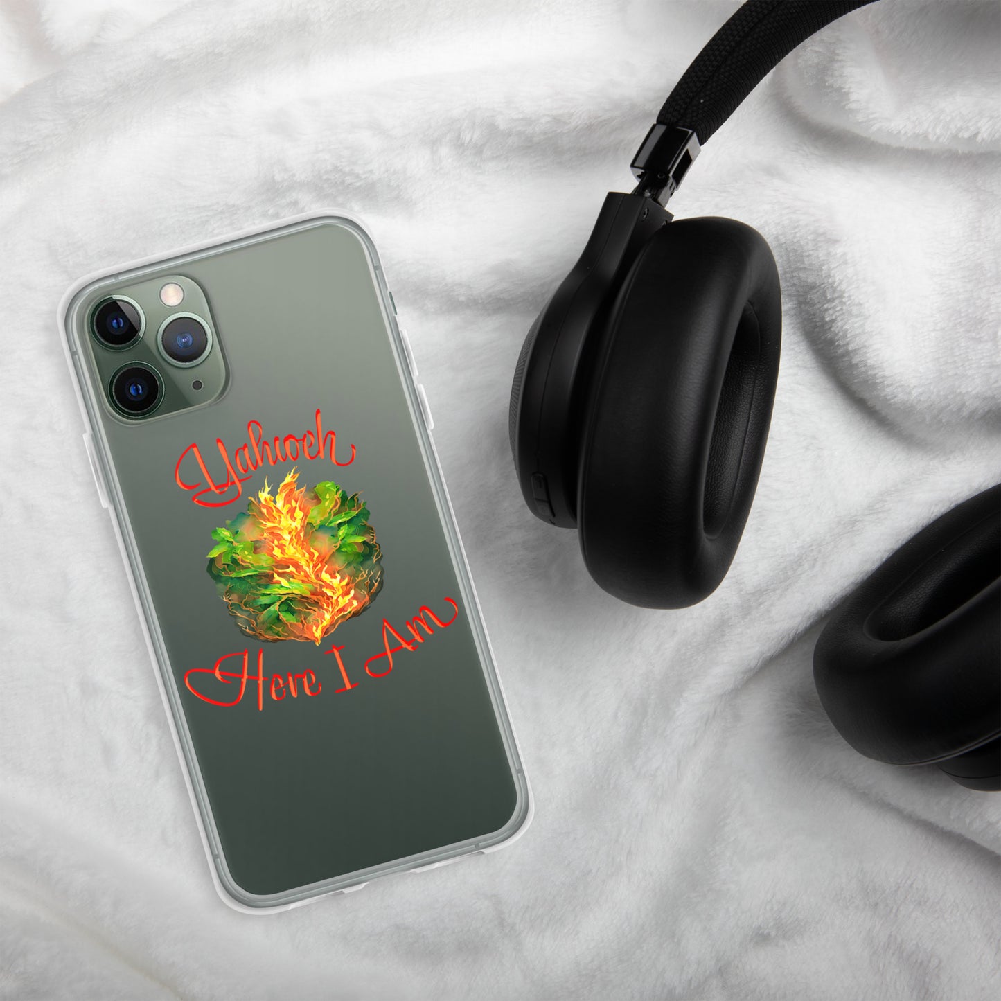 Yahweh - Here I Am - Burning Bush - Exodus 3 - Clear Case for iPhone®