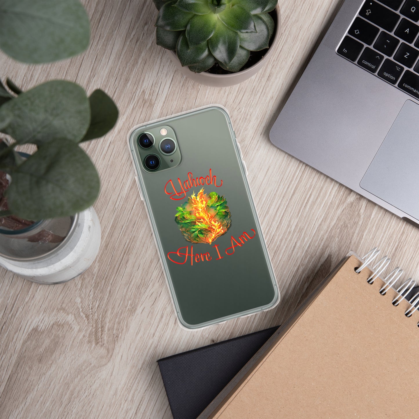 Yahweh - Here I Am - Burning Bush - Exodus 3 - Clear Case for iPhone®