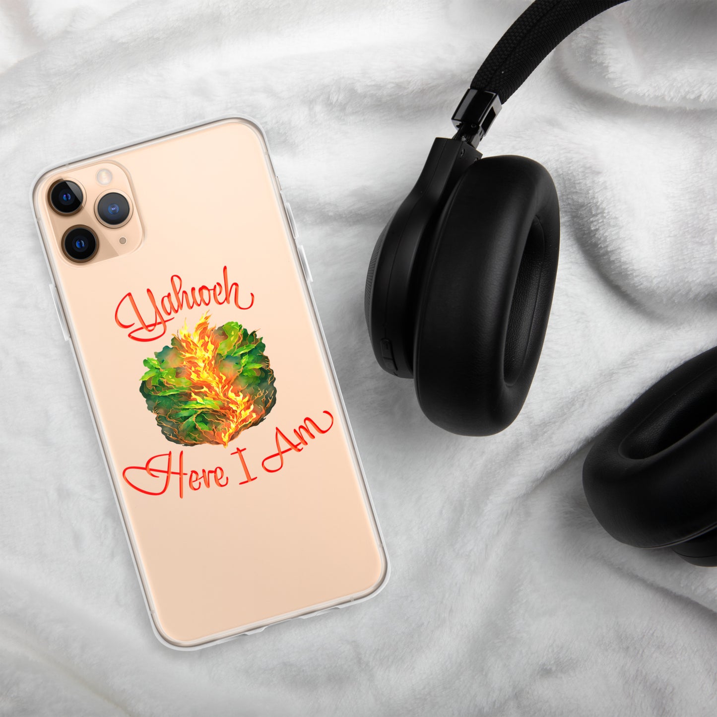 Yahweh - Here I Am - Burning Bush - Exodus 3 - Clear Case for iPhone®