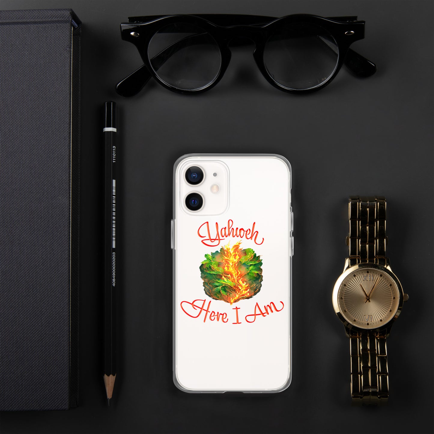 Yahweh - Here I Am - Burning Bush - Exodus 3 - Clear Case for iPhone®