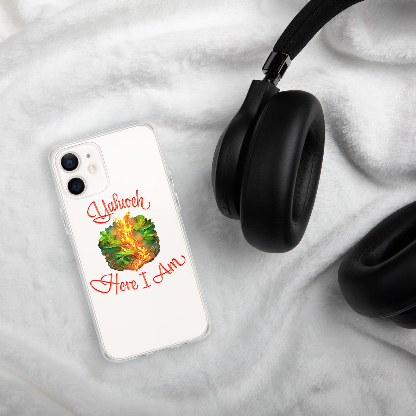 Yahweh - Here I Am - Burning Bush - Exodus 3 - Clear Case for iPhone®