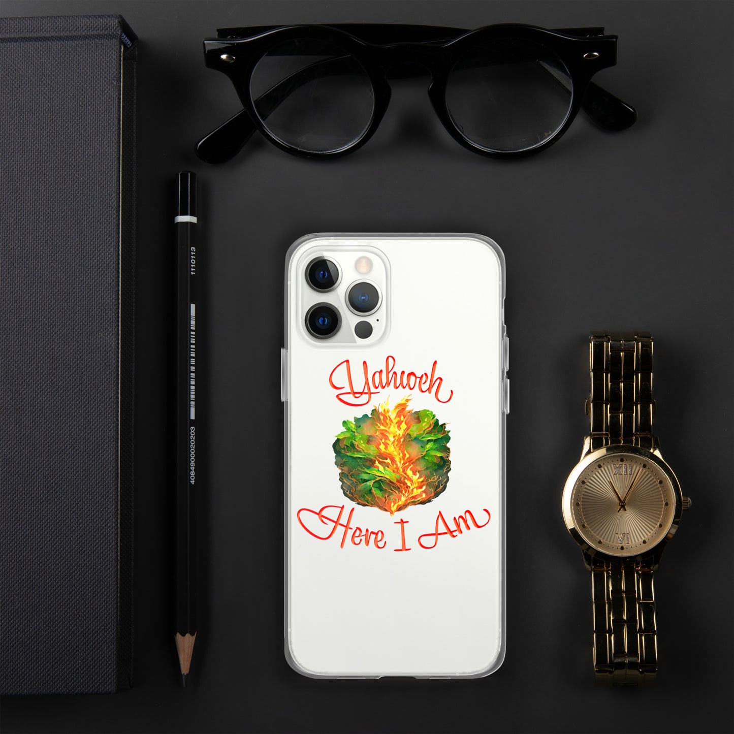 Yahweh - Here I Am - Burning Bush - Exodus 3 - Clear Case for iPhone®