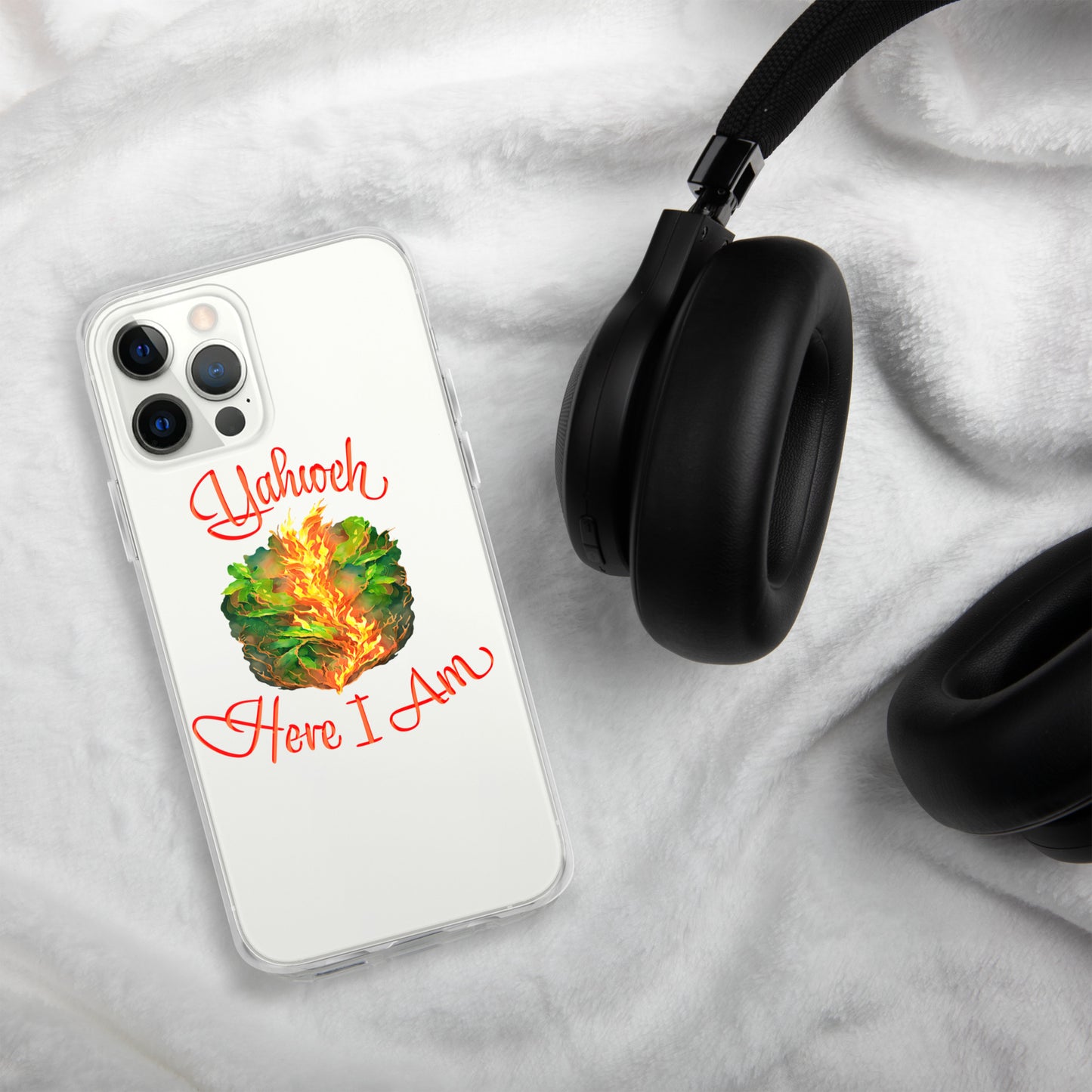 Yahweh - Here I Am - Burning Bush - Exodus 3 - Clear Case for iPhone®
