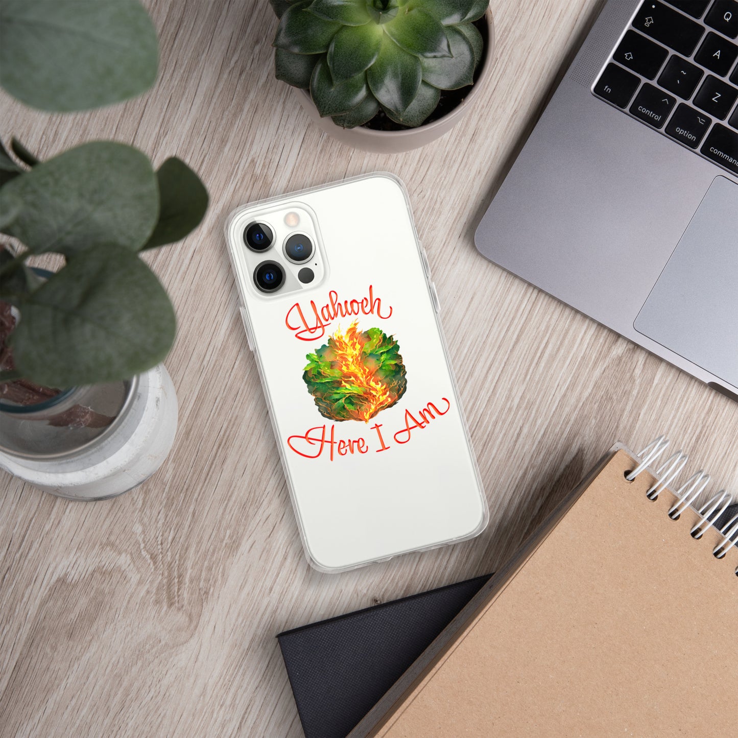 Yahweh - Here I Am - Burning Bush - Exodus 3 - Clear Case for iPhone®
