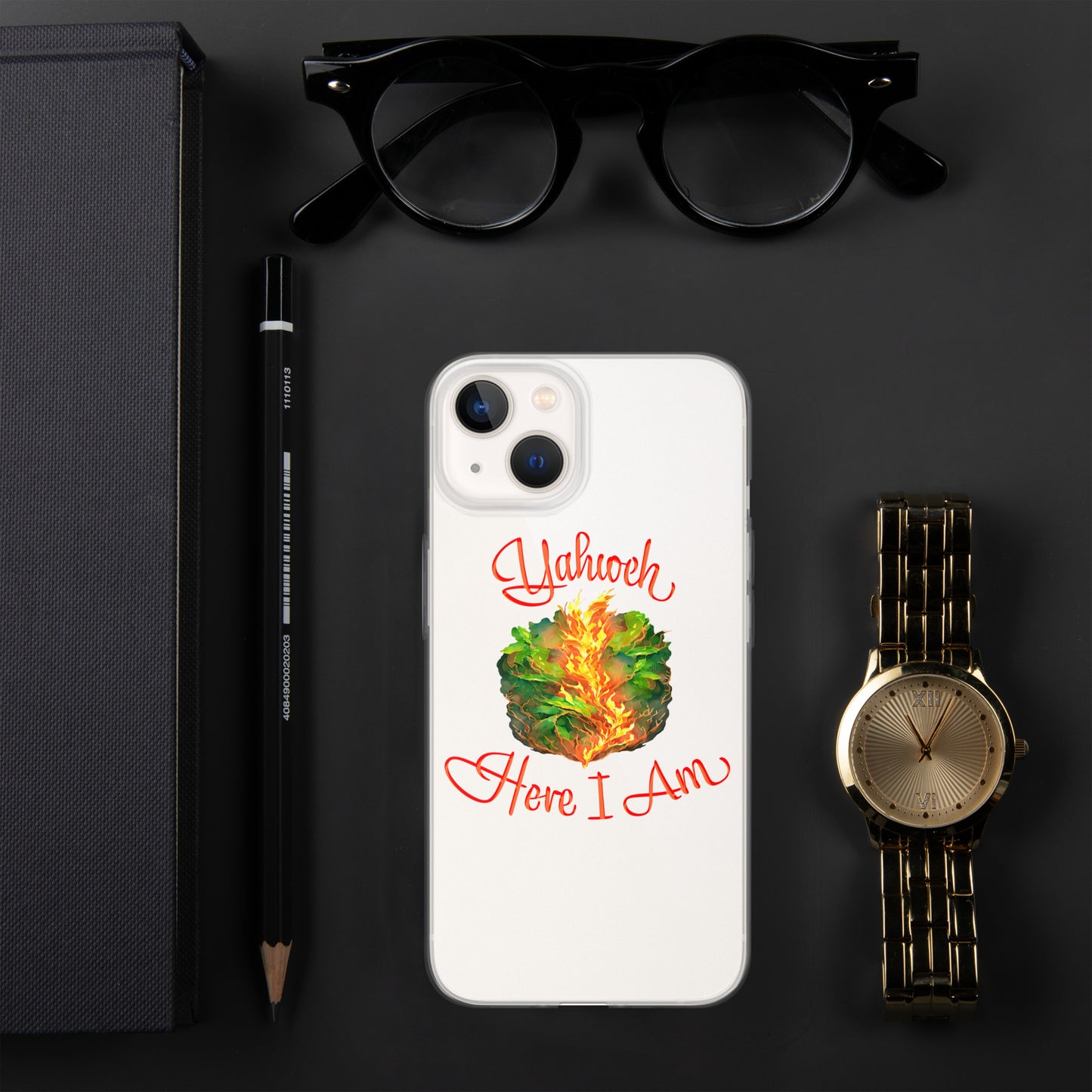 Yahweh - Here I Am - Burning Bush - Exodus 3 - Clear Case for iPhone®