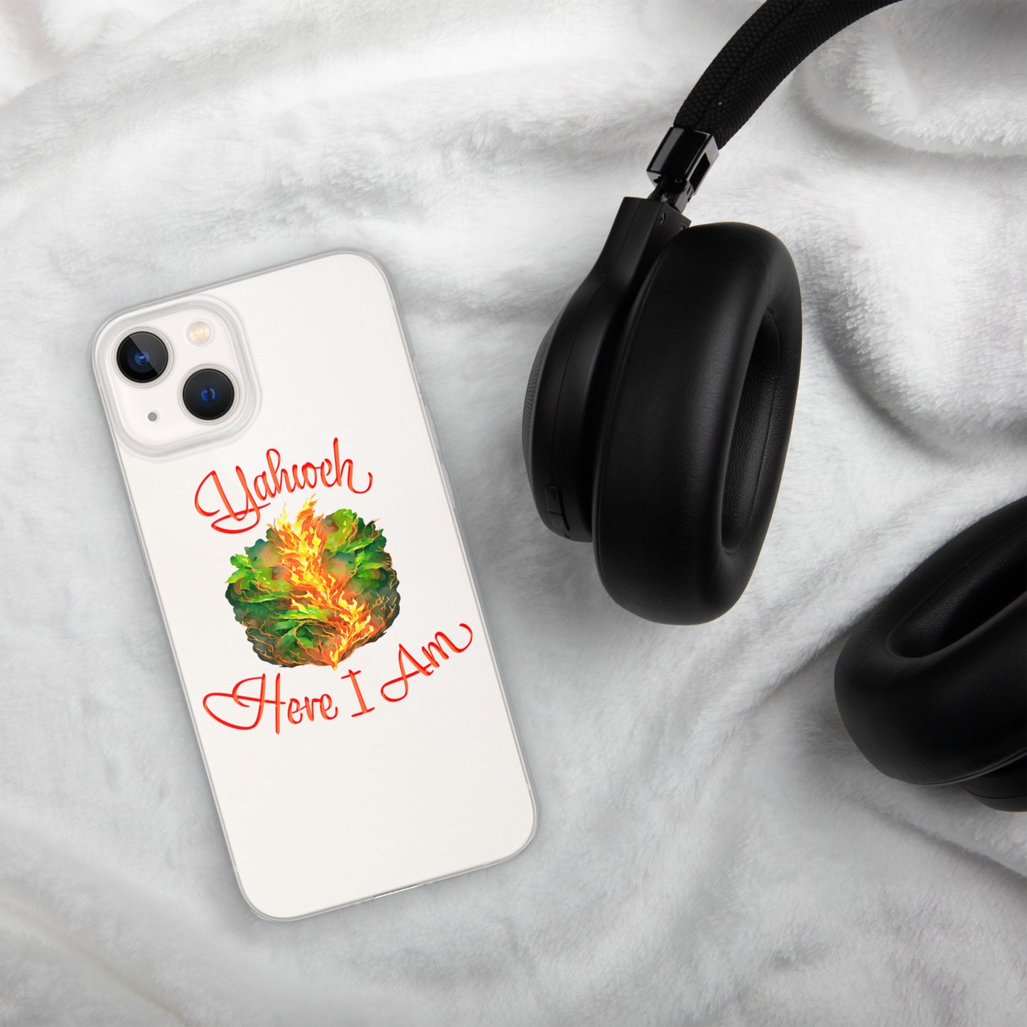 Yahweh - Here I Am - Burning Bush - Exodus 3 - Clear Case for iPhone®