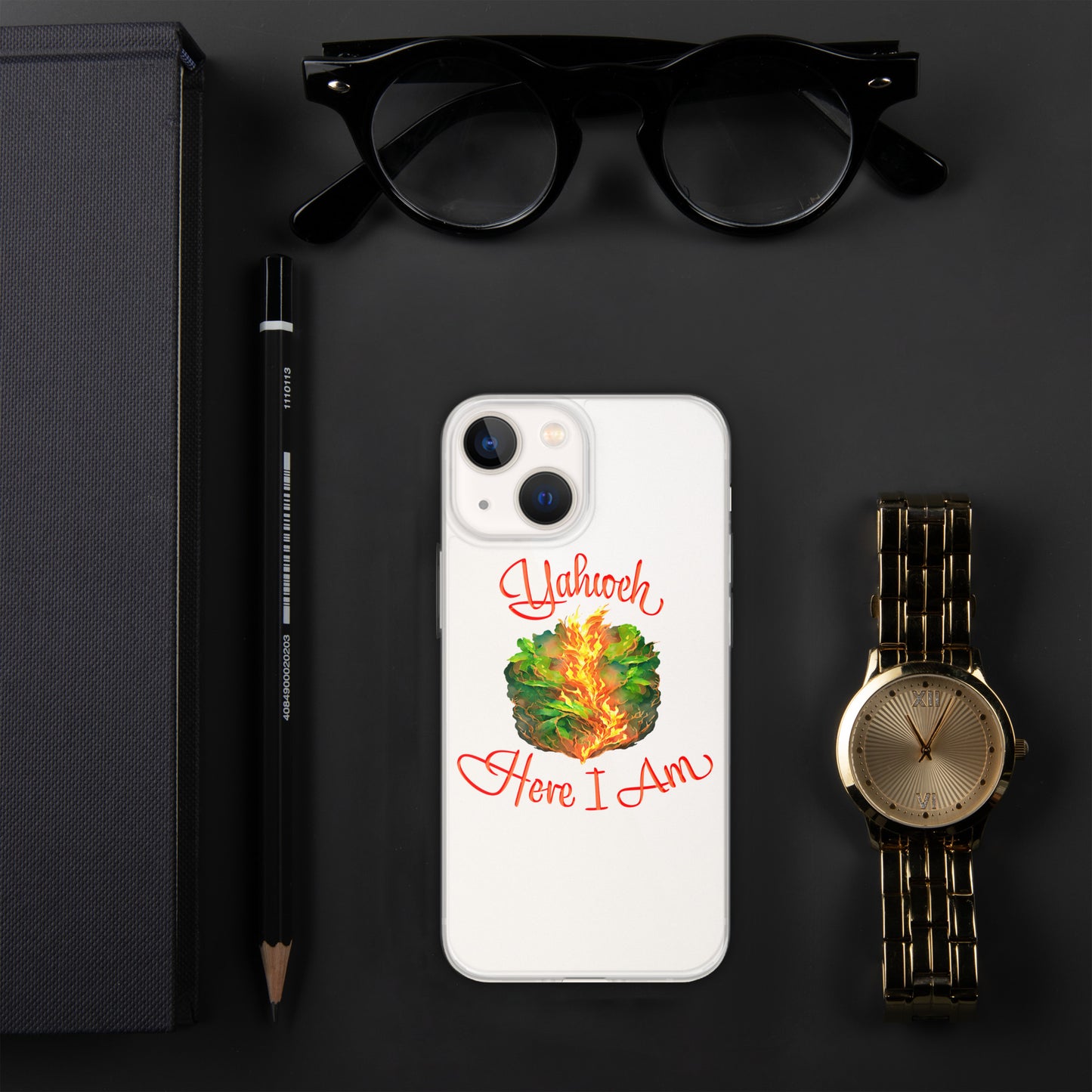 Yahweh - Here I Am - Burning Bush - Exodus 3 - Clear Case for iPhone®