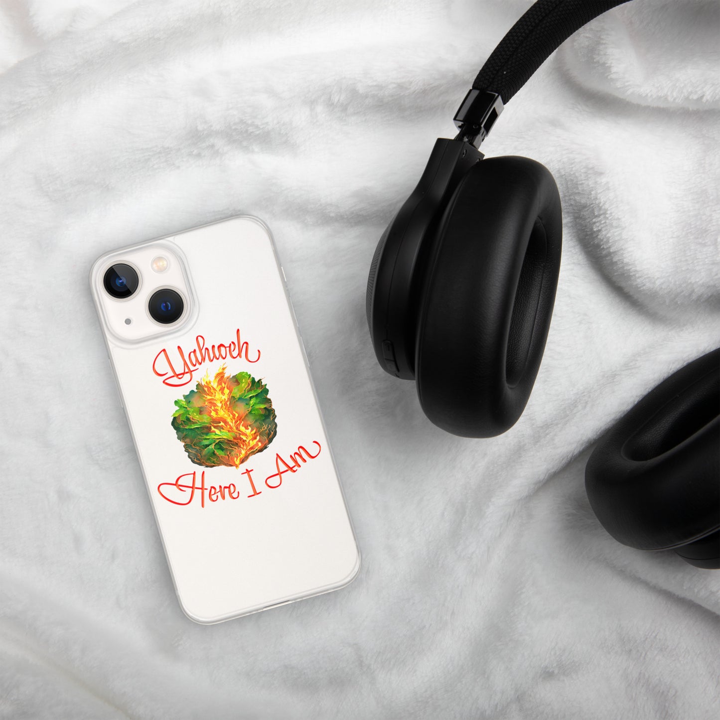 Yahweh - Here I Am - Burning Bush - Exodus 3 - Clear Case for iPhone®