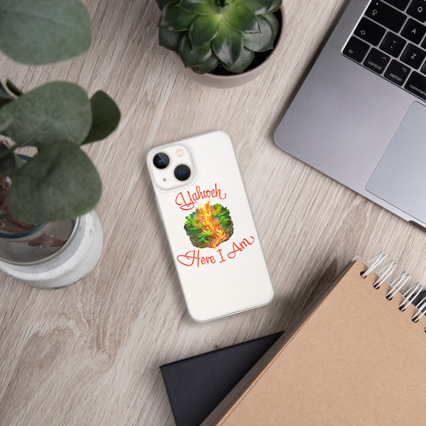 Yahweh - Here I Am - Burning Bush - Exodus 3 - Clear Case for iPhone®
