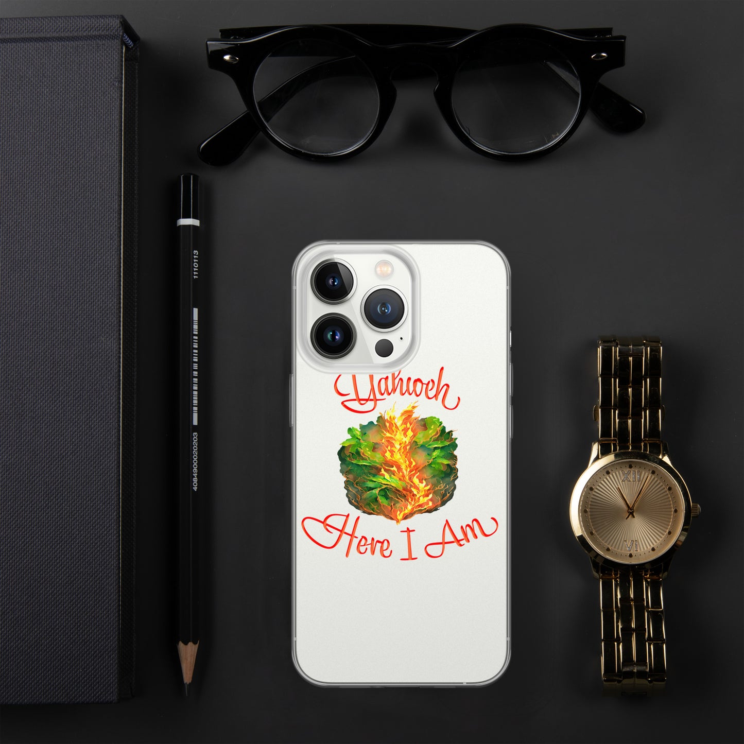 Yahweh - Here I Am - Burning Bush - Exodus 3 - Clear Case for iPhone®