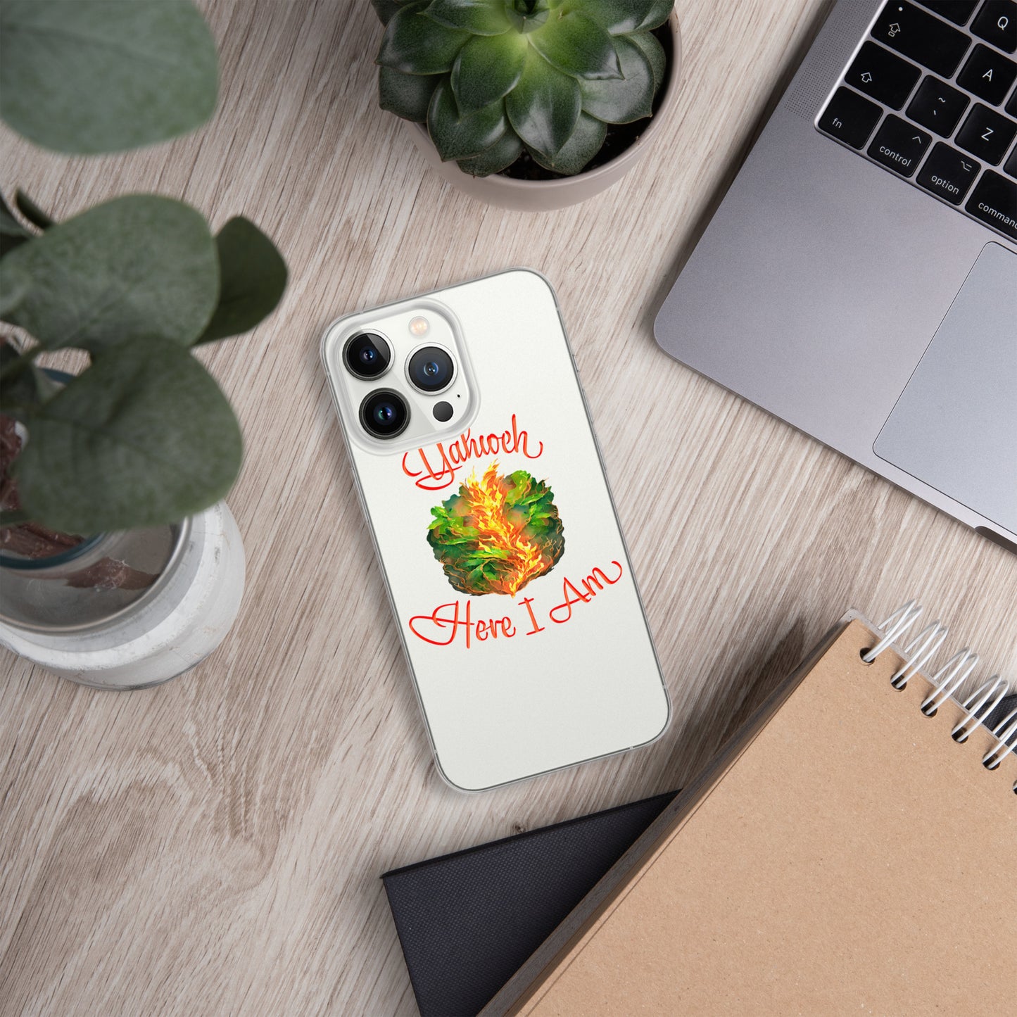 Yahweh - Here I Am - Burning Bush - Exodus 3 - Clear Case for iPhone®