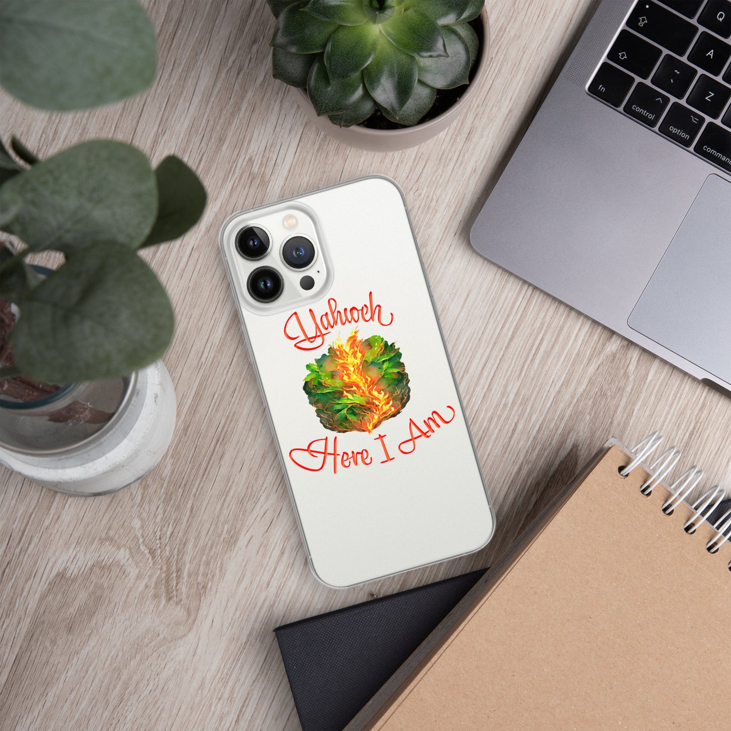 Yahweh - Here I Am - Burning Bush - Exodus 3 - Clear Case for iPhone®