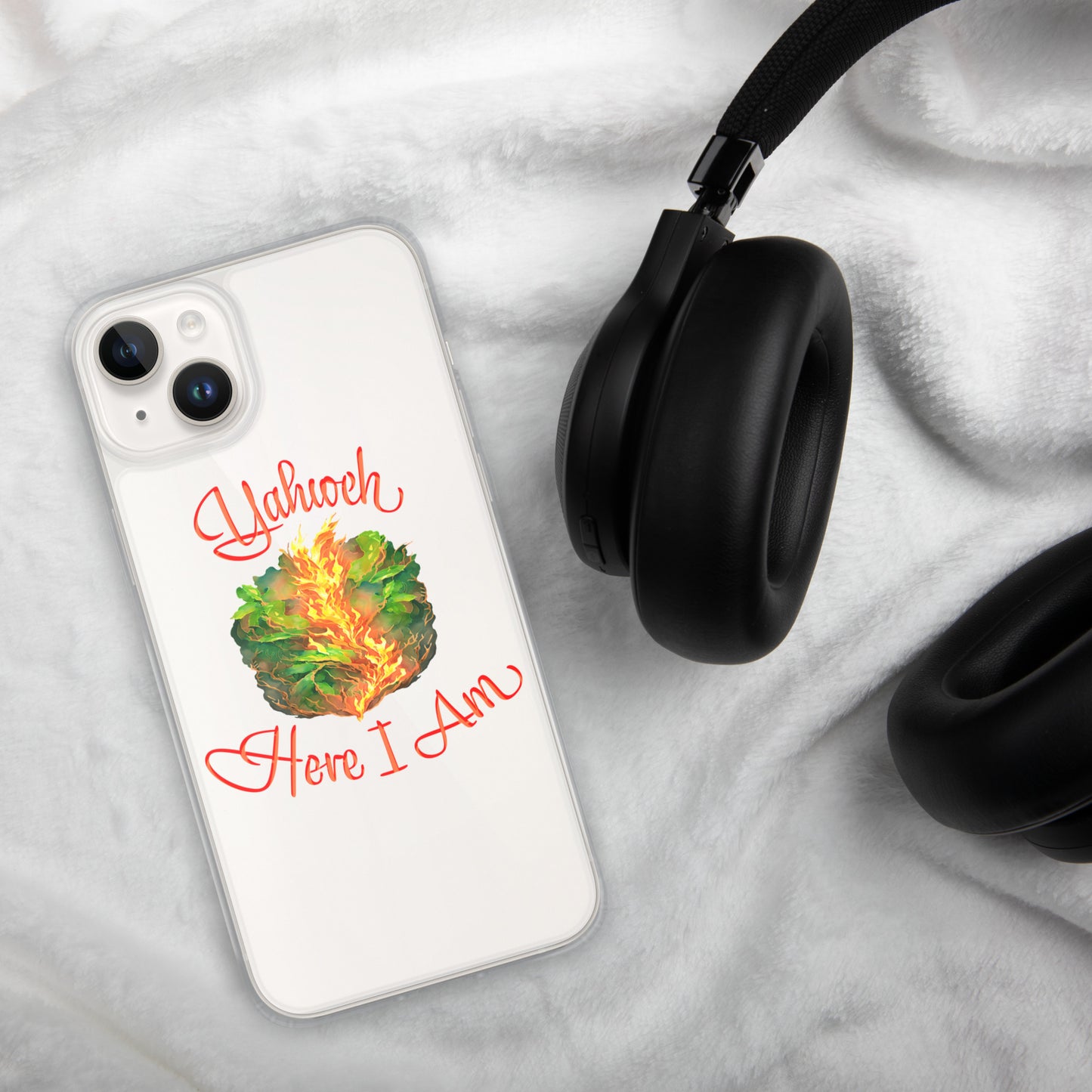 Yahweh - Here I Am - Burning Bush - Exodus 3 - Clear Case for iPhone®