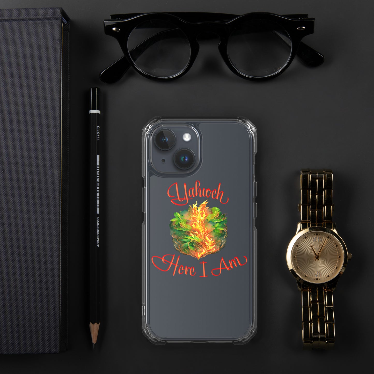 Yahweh - Here I Am - Burning Bush - Exodus 3 - Clear Case for iPhone®