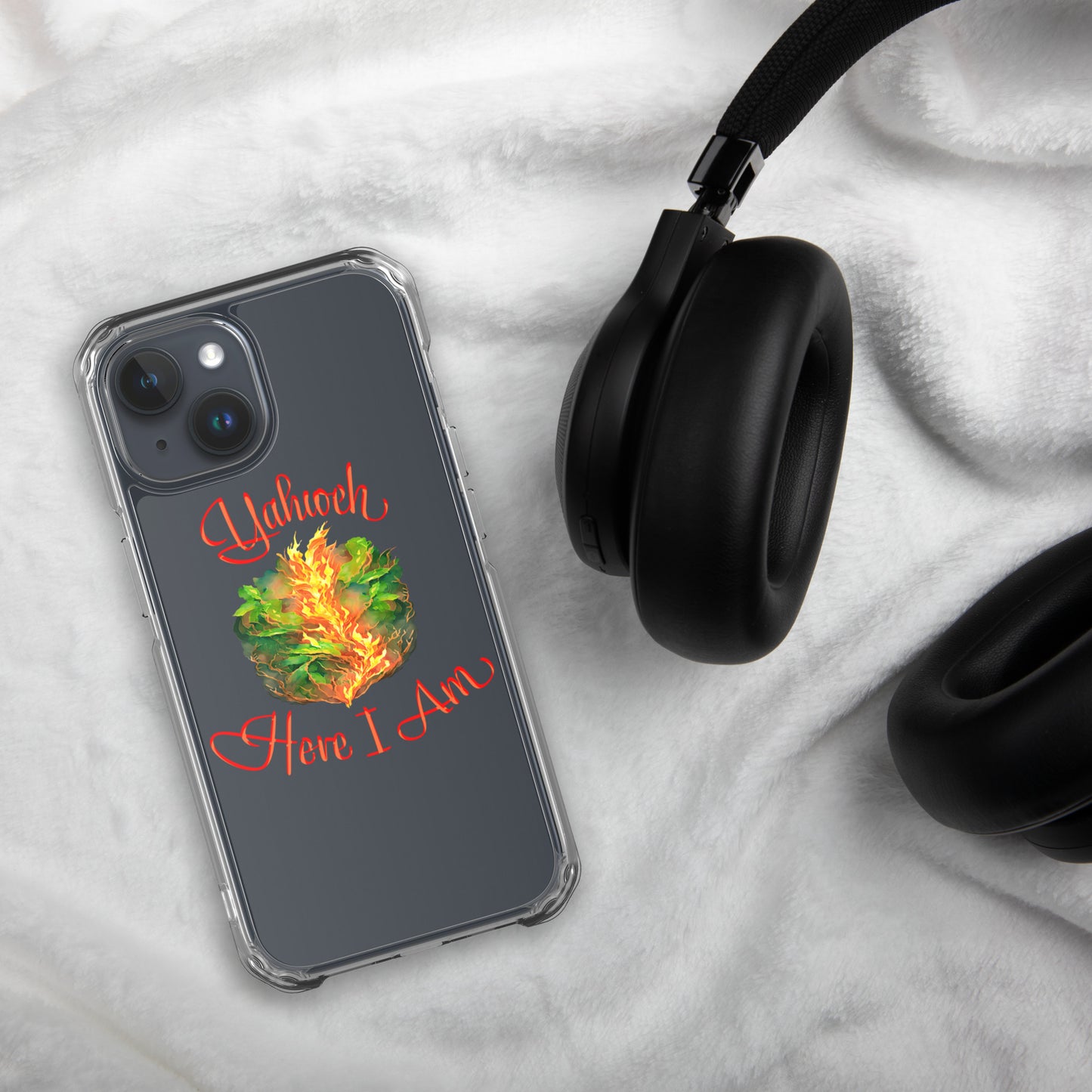 Yahweh - Here I Am - Burning Bush - Exodus 3 - Clear Case for iPhone®