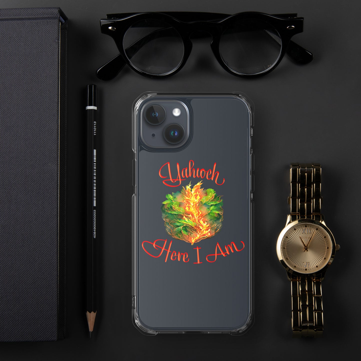 Yahweh - Here I Am - Burning Bush - Exodus 3 - Clear Case for iPhone®