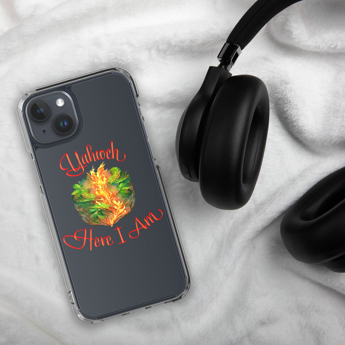 Yahweh - Here I Am - Burning Bush - Exodus 3 - Clear Case for iPhone®