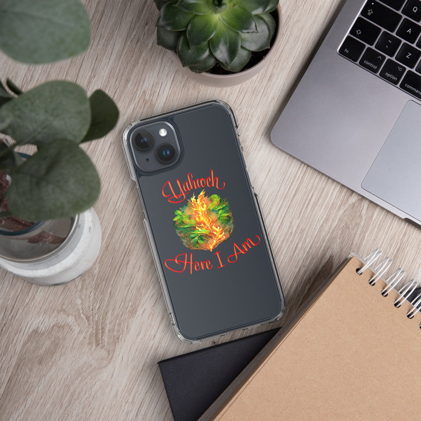 Yahweh - Here I Am - Burning Bush - Exodus 3 - Clear Case for iPhone®