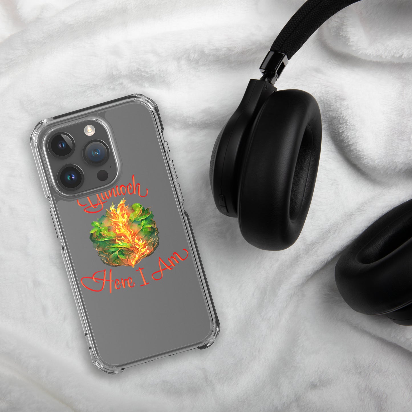 Yahweh - Here I Am - Burning Bush - Exodus 3 - Clear Case for iPhone®