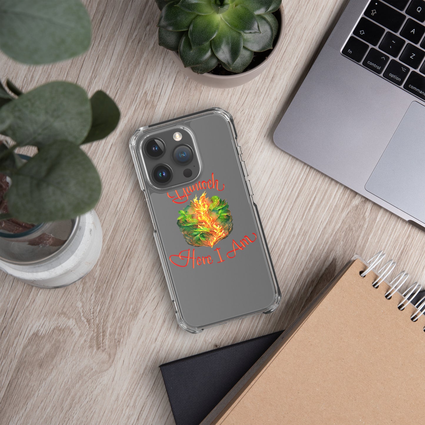 Yahweh - Here I Am - Burning Bush - Exodus 3 - Clear Case for iPhone®