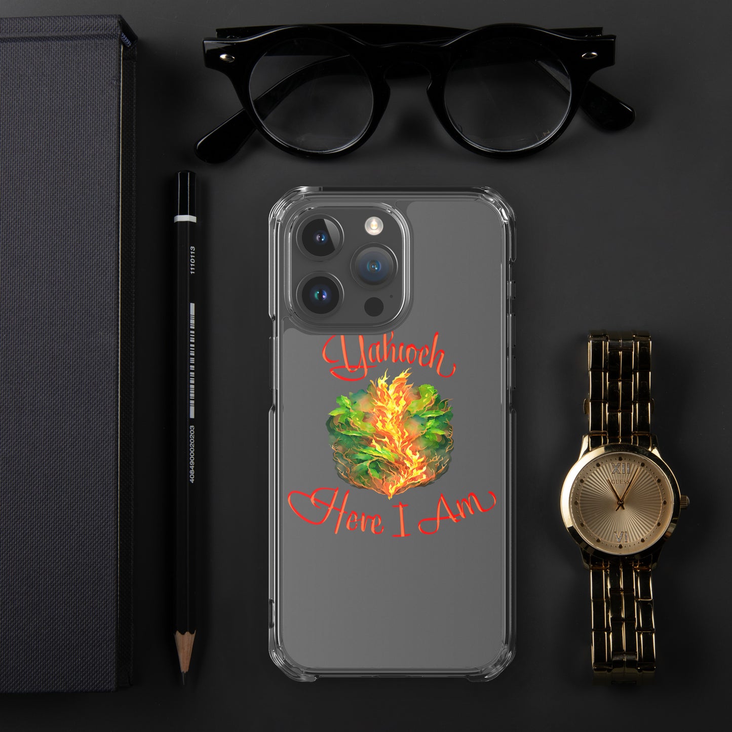 Yahweh - Here I Am - Burning Bush - Exodus 3 - Clear Case for iPhone®
