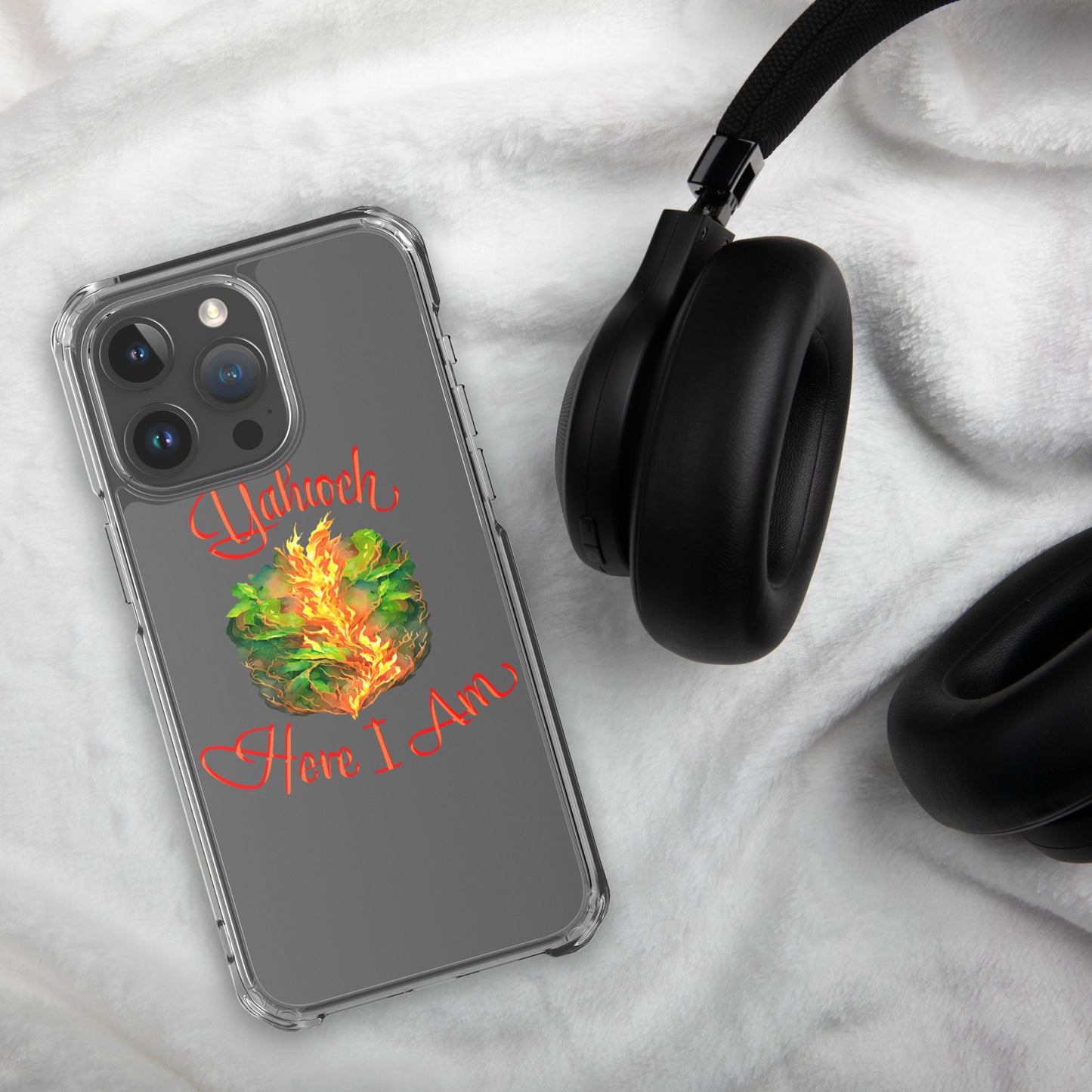 Yahweh - Here I Am - Burning Bush - Exodus 3 - Clear Case for iPhone®