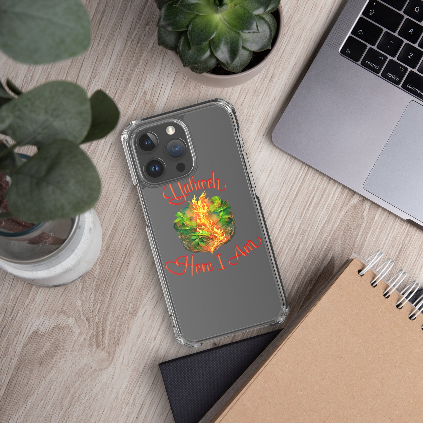 Yahweh - Here I Am - Burning Bush - Exodus 3 - Clear Case for iPhone®