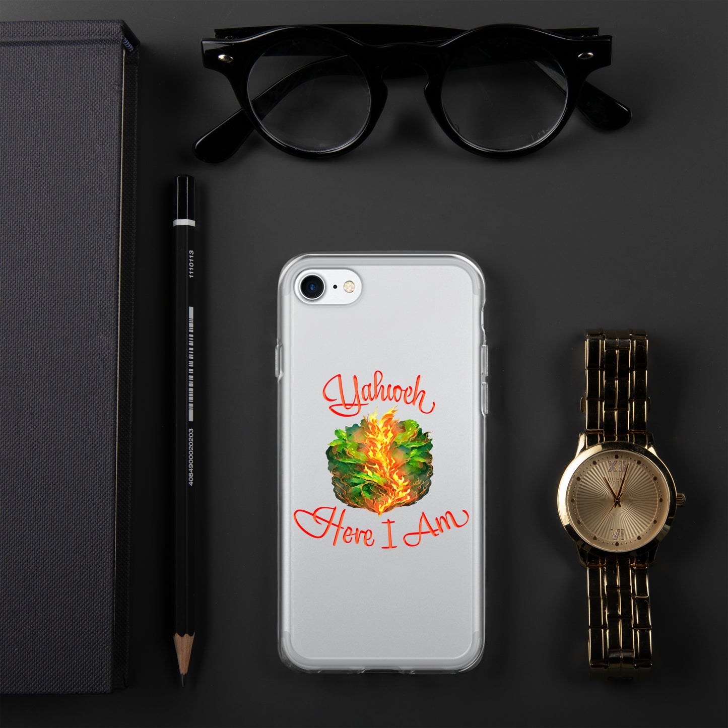 Yahweh - Here I Am - Burning Bush - Exodus 3 - Clear Case for iPhone®
