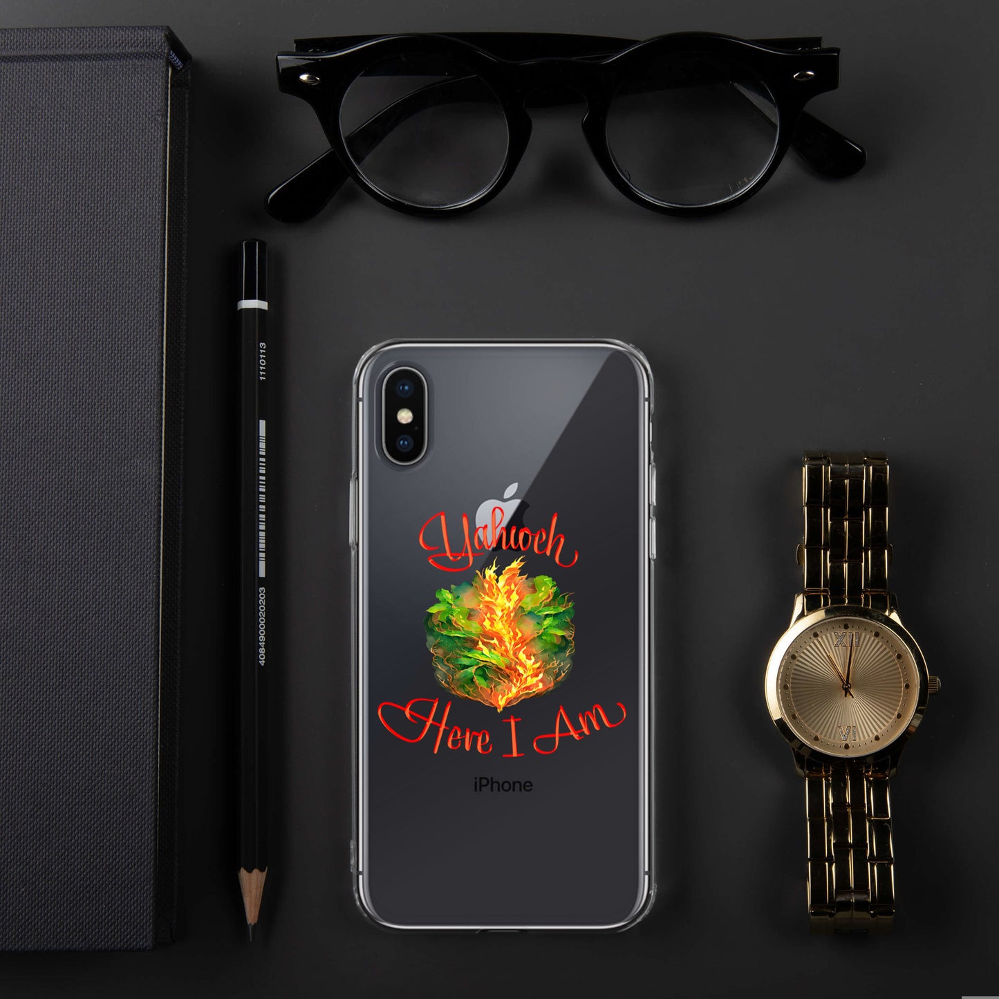 Yahweh - Here I Am - Burning Bush - Exodus 3 - Clear Case for iPhone®