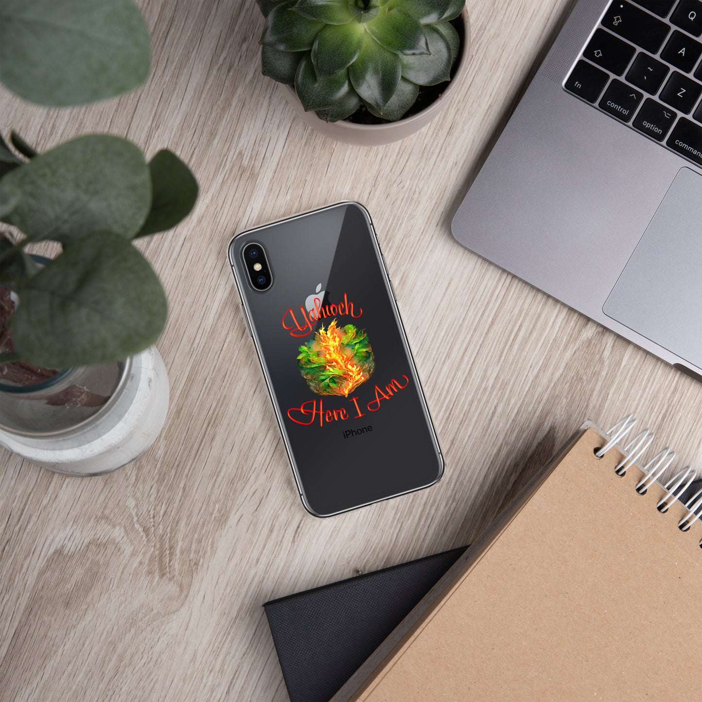 Yahweh - Here I Am - Burning Bush - Exodus 3 - Clear Case for iPhone®