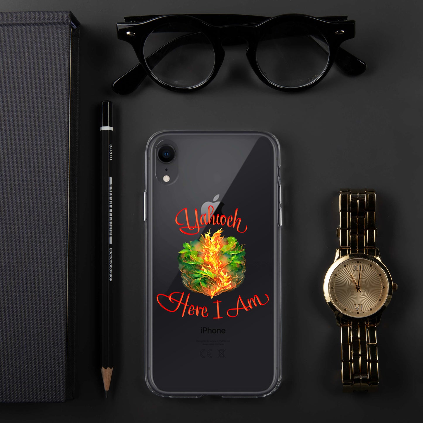 Yahweh - Here I Am - Burning Bush - Exodus 3 - Clear Case for iPhone®