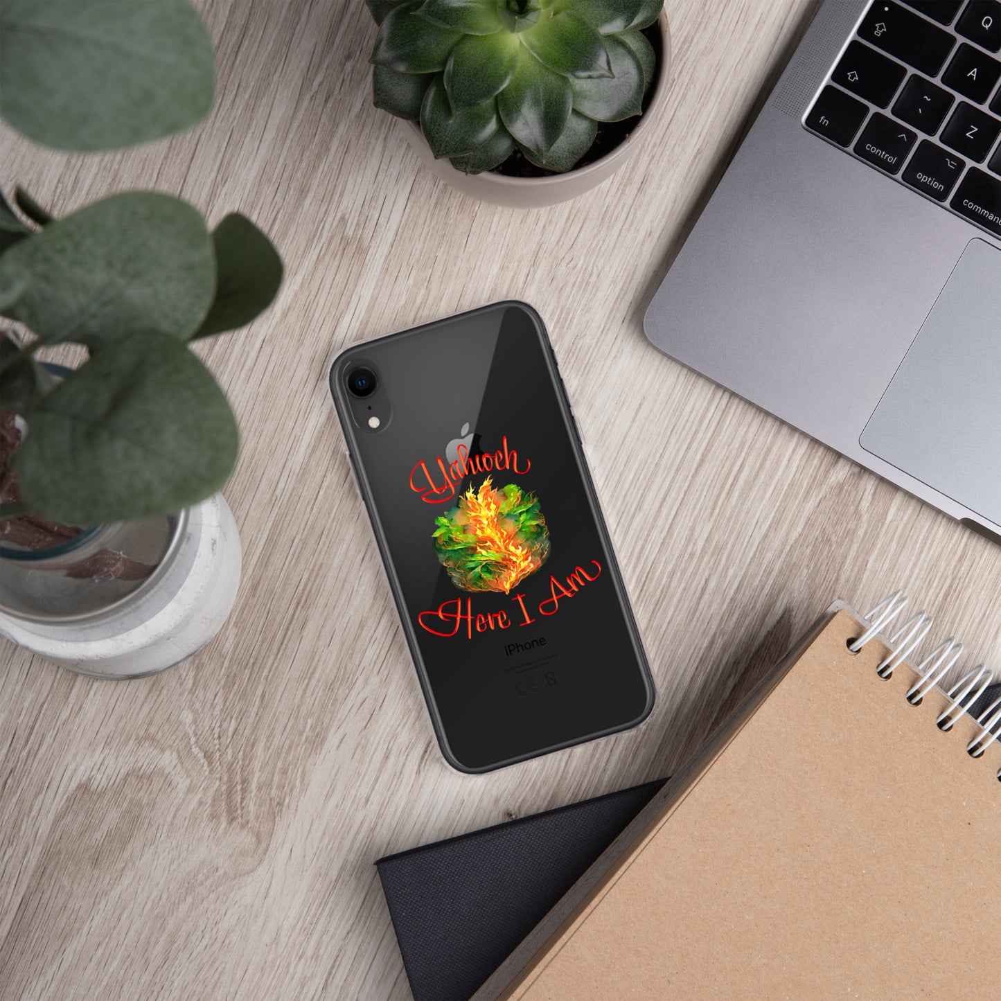 Yahweh - Here I Am - Burning Bush - Exodus 3 - Clear Case for iPhone®