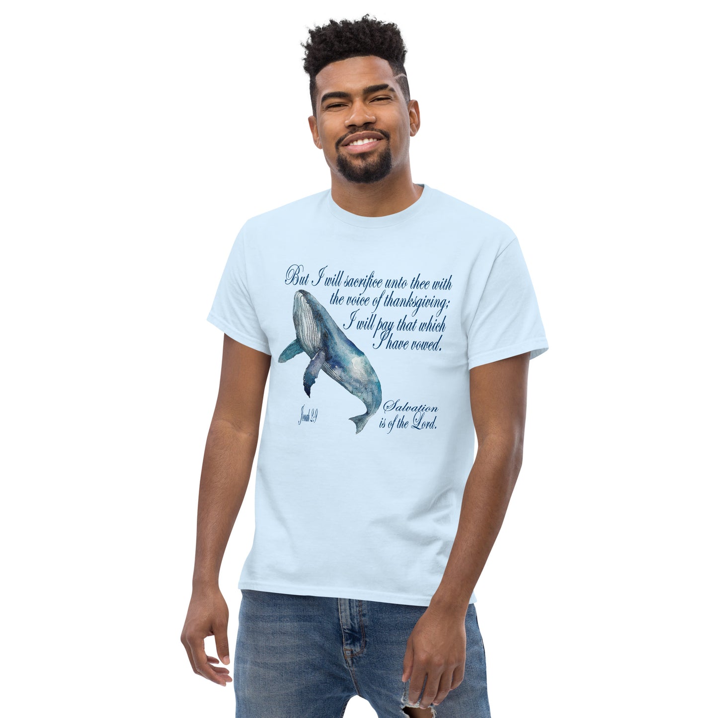Prayer of Thanksgiving - Inspired by Jonah 2:9 - Men's classic tee