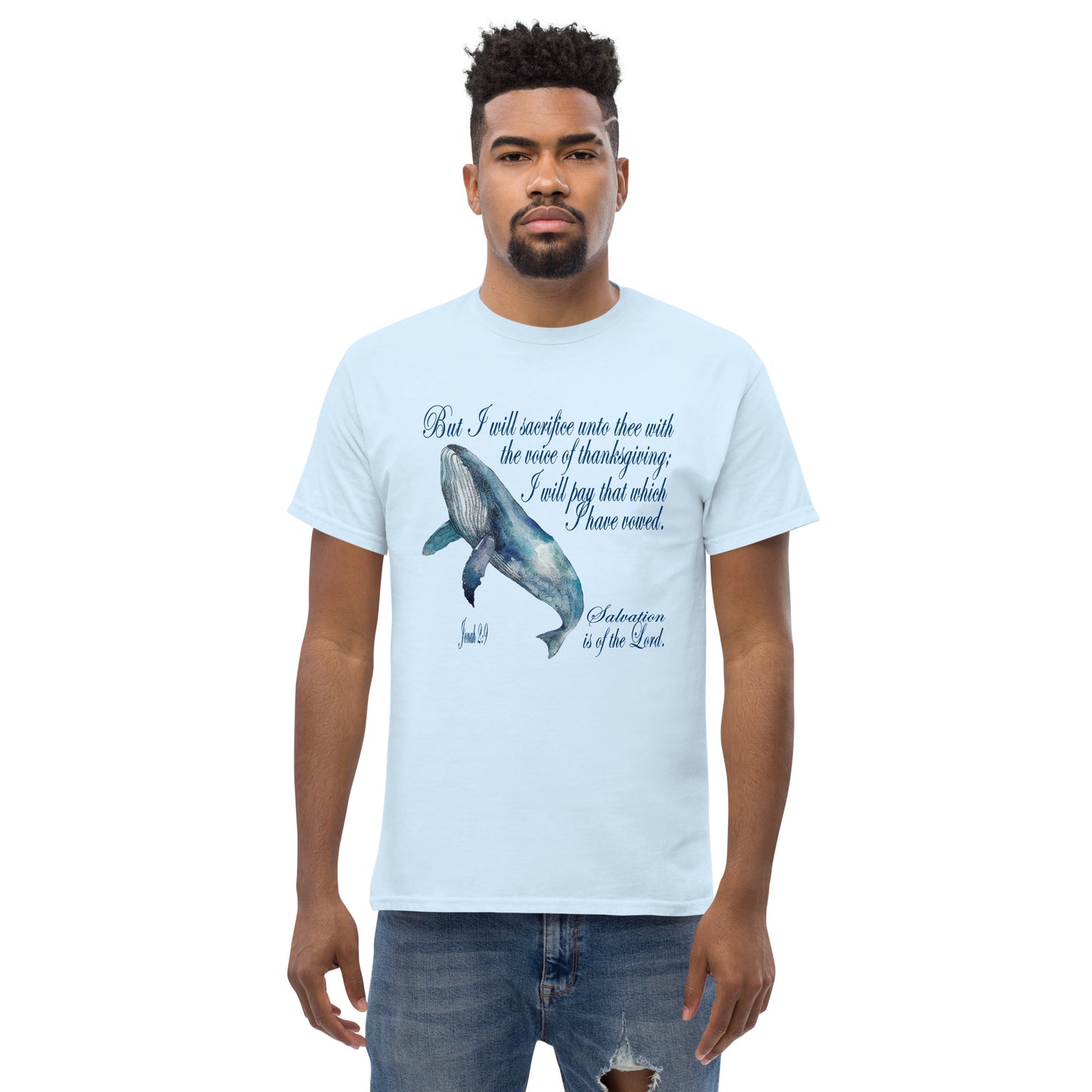 Prayer of Thanksgiving - Inspired by Jonah 2:9 - Men's classic tee