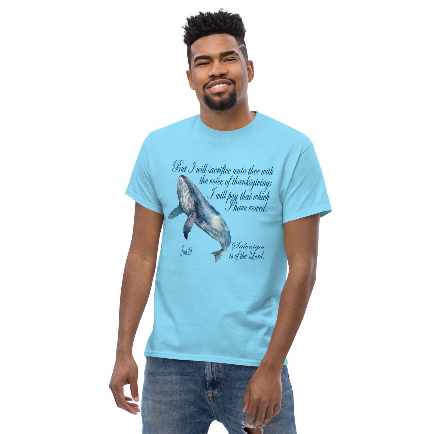 Prayer of Thanksgiving - Inspired by Jonah 2:9 - Men's classic tee