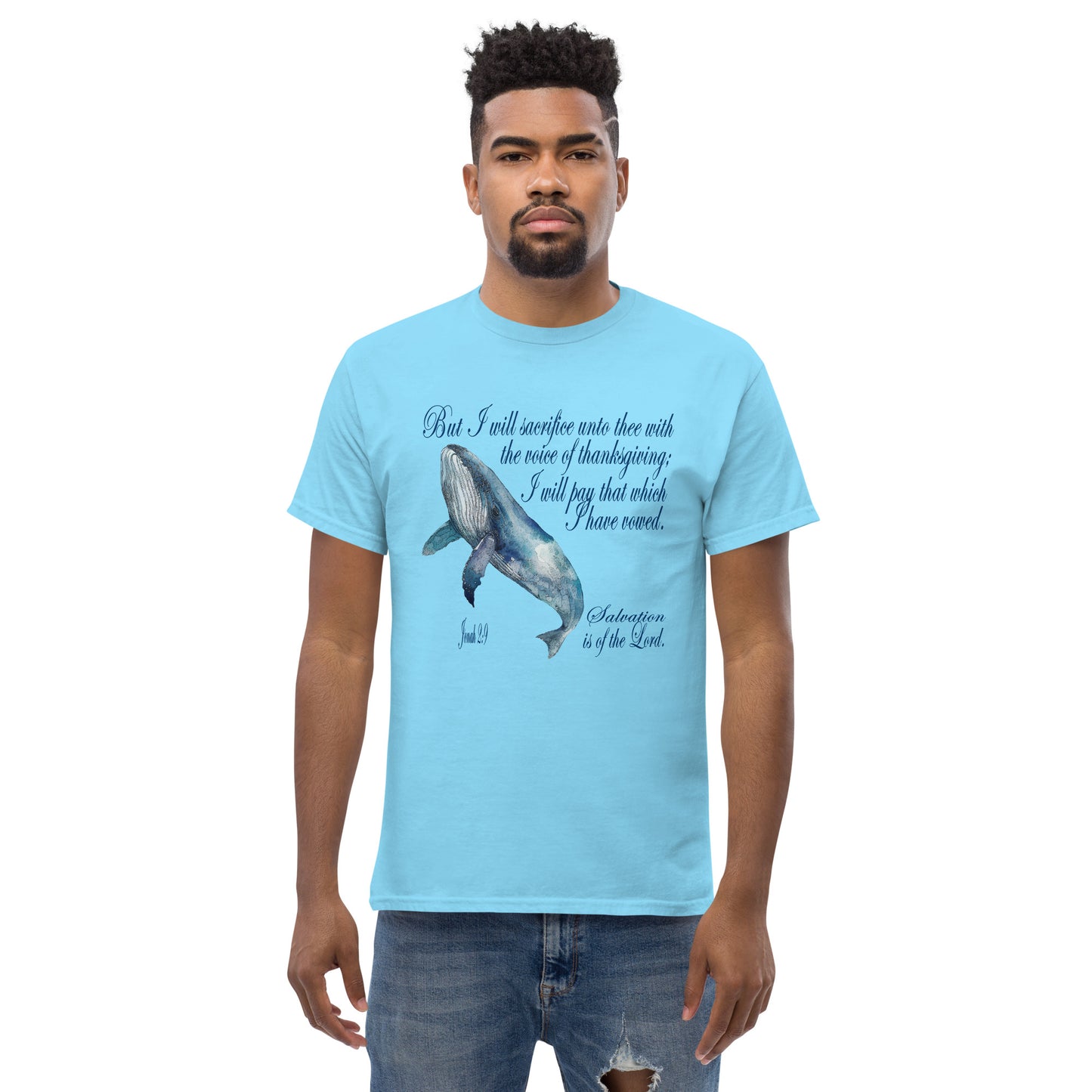 Prayer of Thanksgiving - Inspired by Jonah 2:9 - Men's classic tee