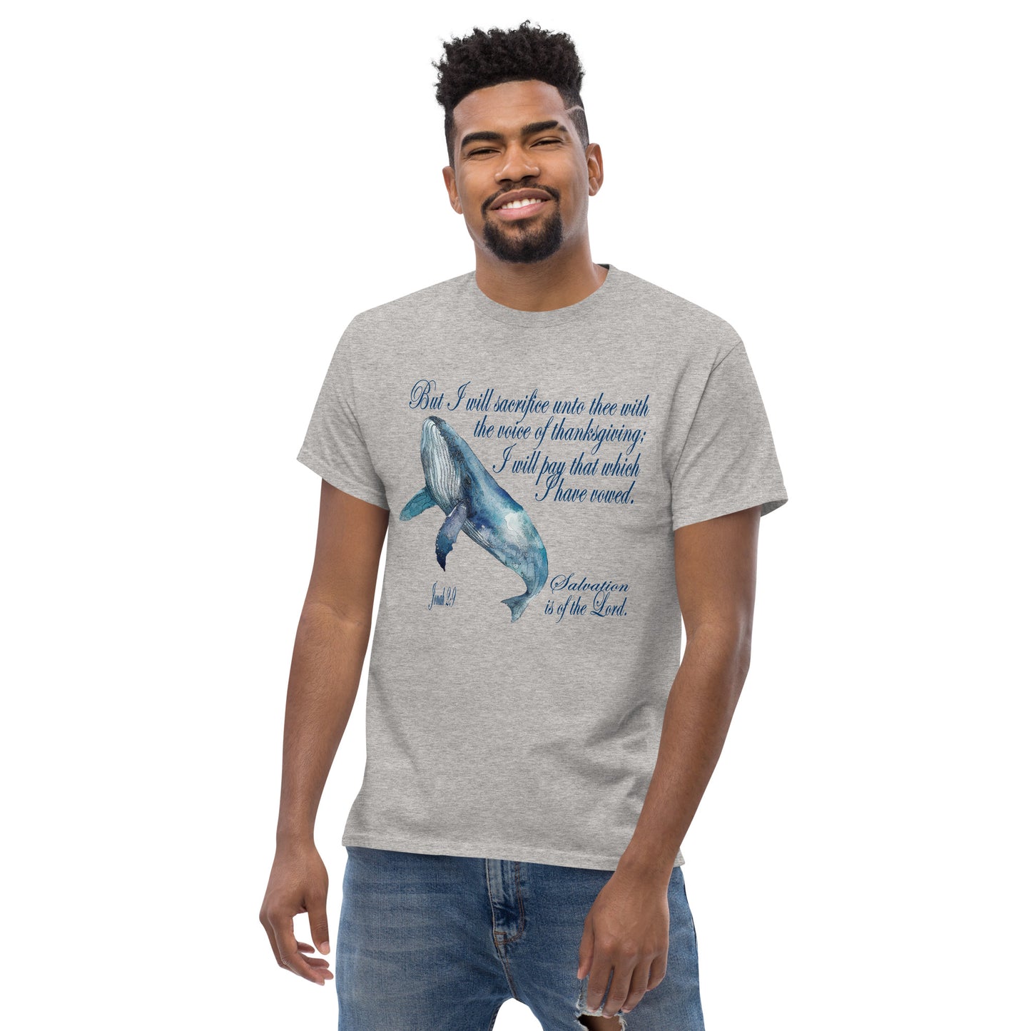 Prayer of Thanksgiving - Inspired by Jonah 2:9 - Men's classic tee