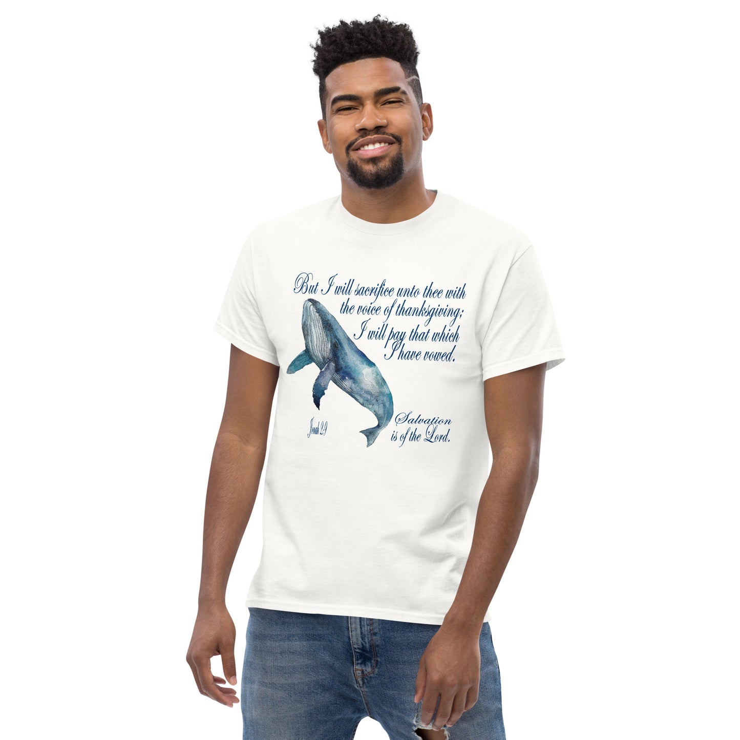 Prayer of Thanksgiving - Inspired by Jonah 2:9 - Men's classic tee