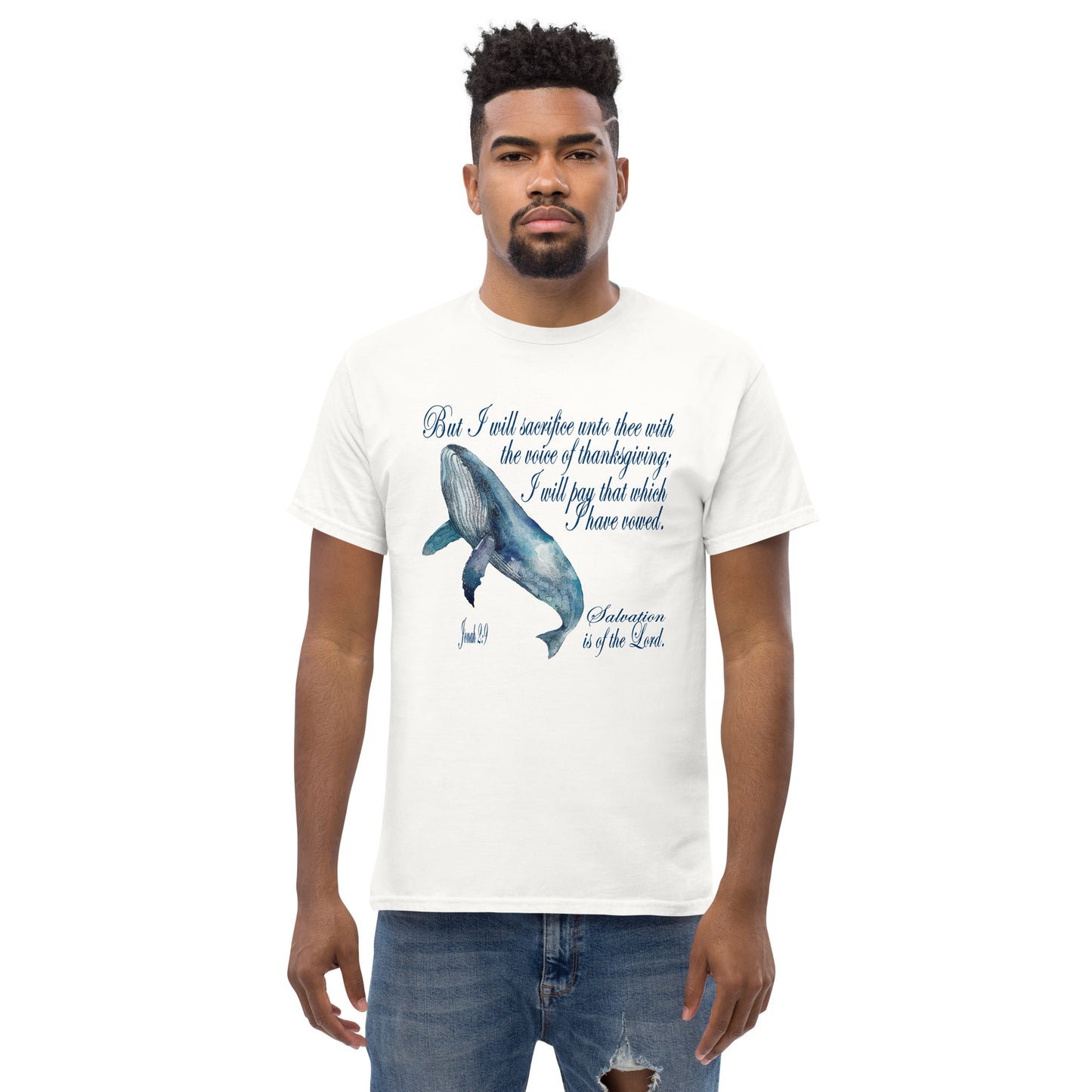 Prayer of Thanksgiving - Inspired by Jonah 2:9 - Men's classic tee