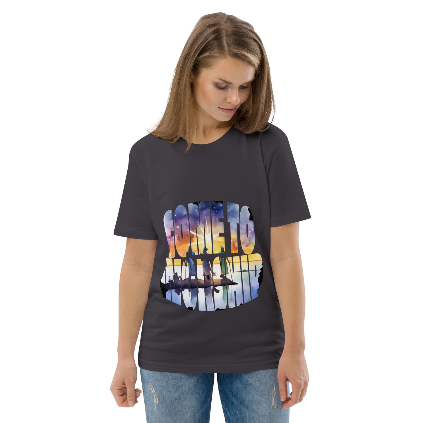 Come to Worship Inspired by Matthew 2:1-12 - Unisex organic cotton t-shirt