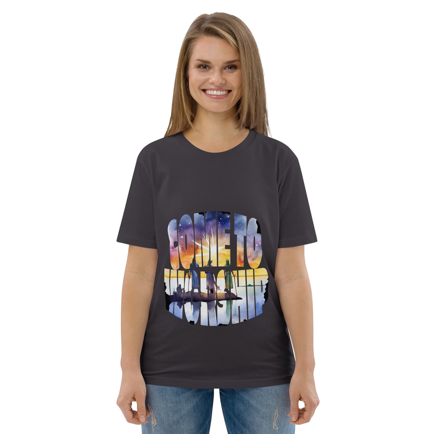 Come to Worship Inspired by Matthew 2:1-12 - Unisex organic cotton t-shirt