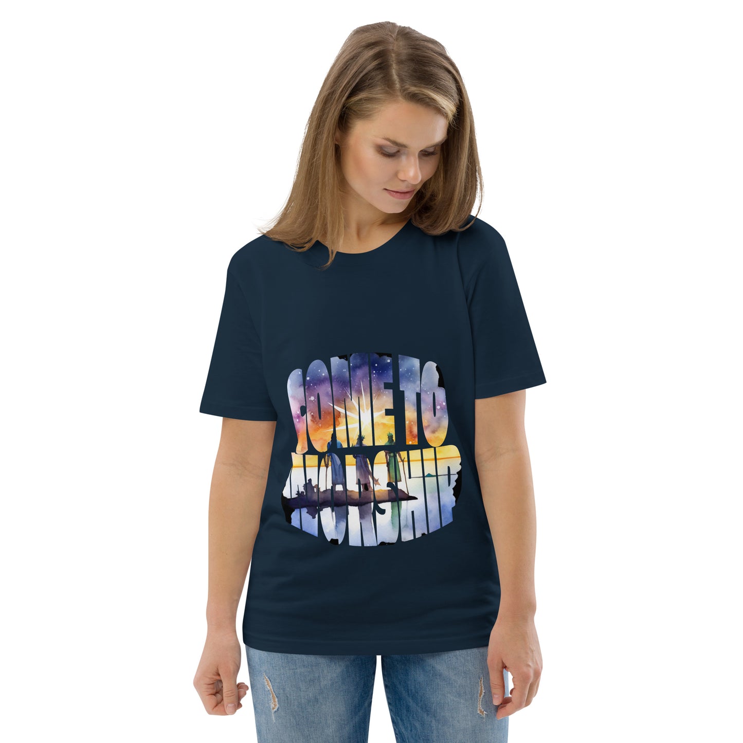 Come to Worship Inspired by Matthew 2:1-12 - Unisex organic cotton t-shirt