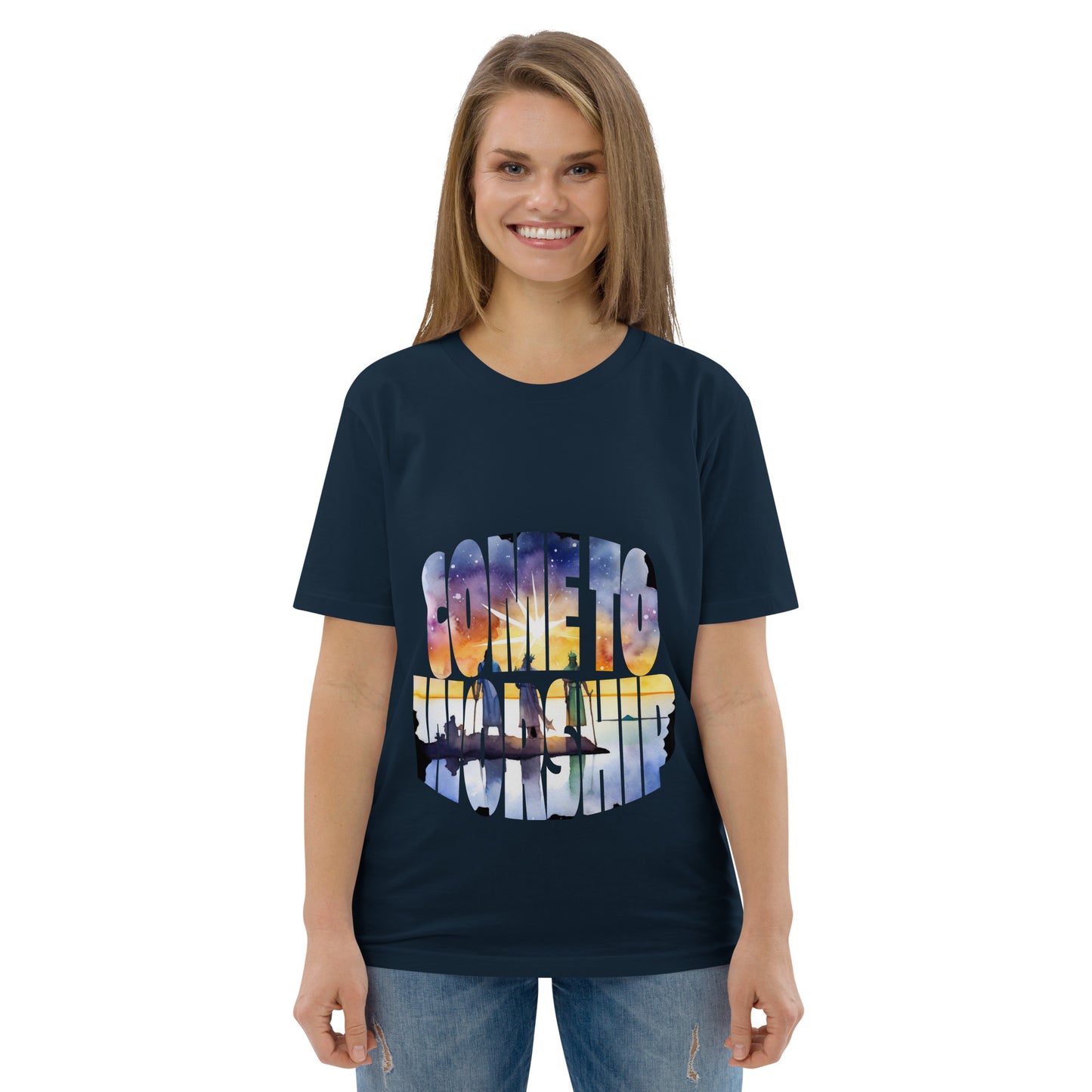 Come to Worship Inspired by Matthew 2:1-12 - Unisex organic cotton t-shirt