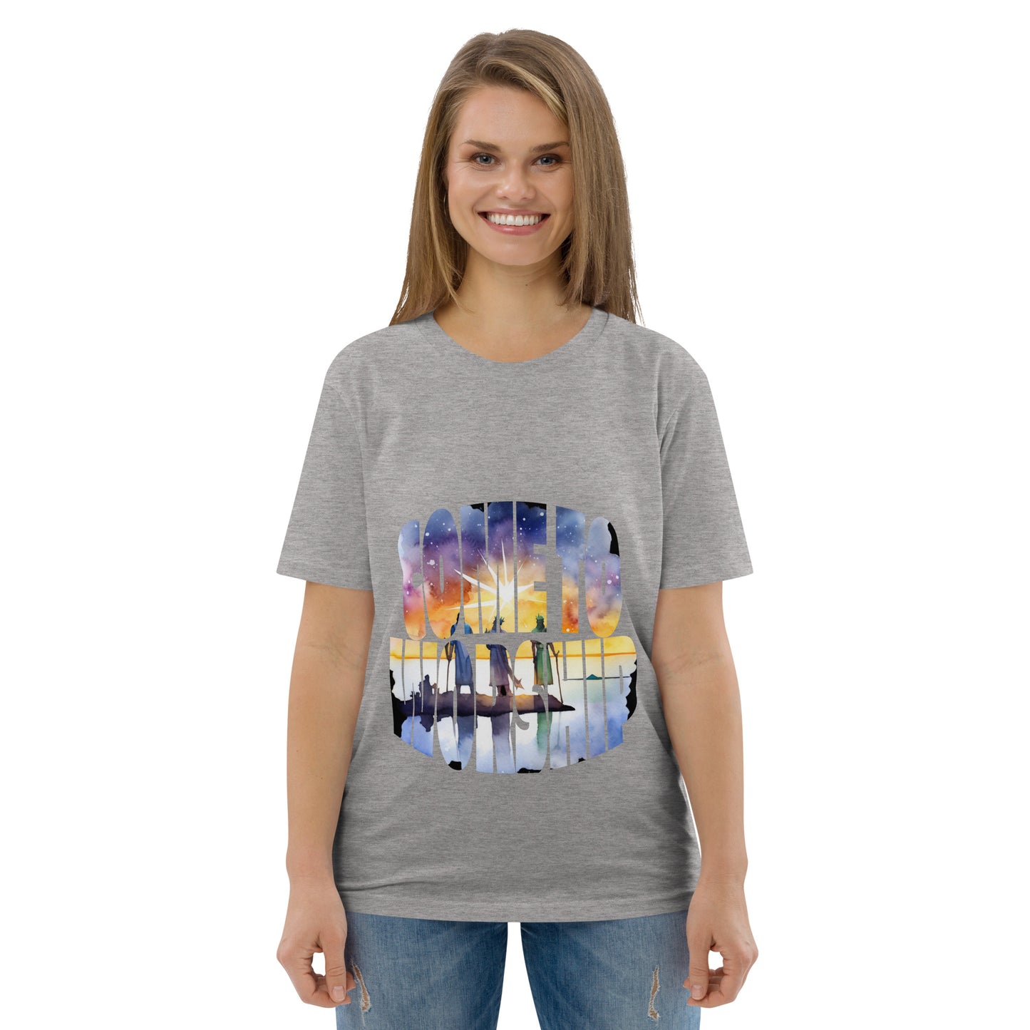 Come to Worship Inspired by Matthew 2:1-12 - Unisex organic cotton t-shirt