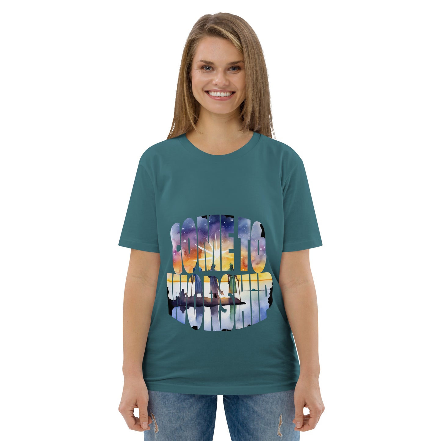 Come to Worship Inspired by Matthew 2:1-12 - Unisex organic cotton t-shirt