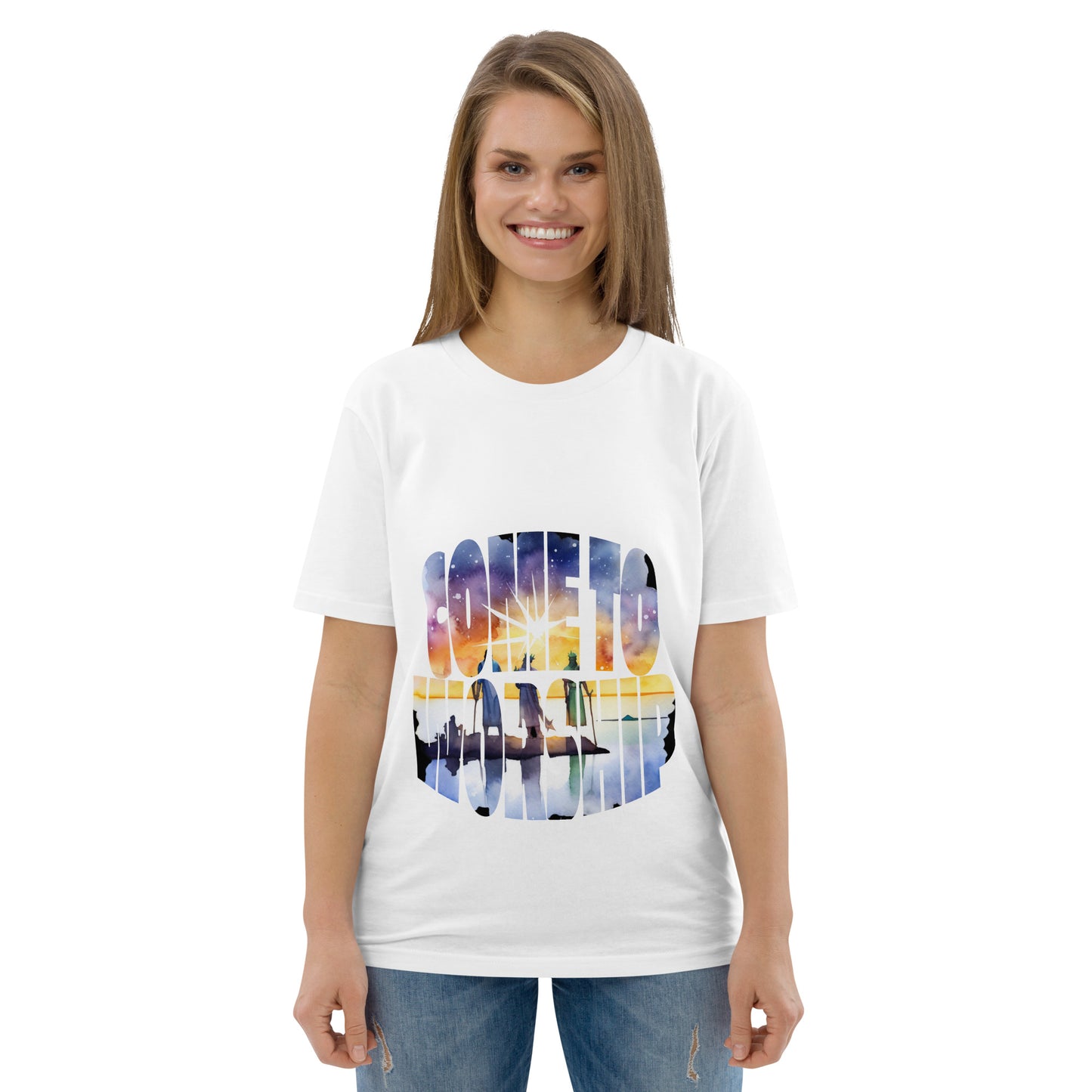 Come to Worship Inspired by Matthew 2:1-12 - Unisex organic cotton t-shirt