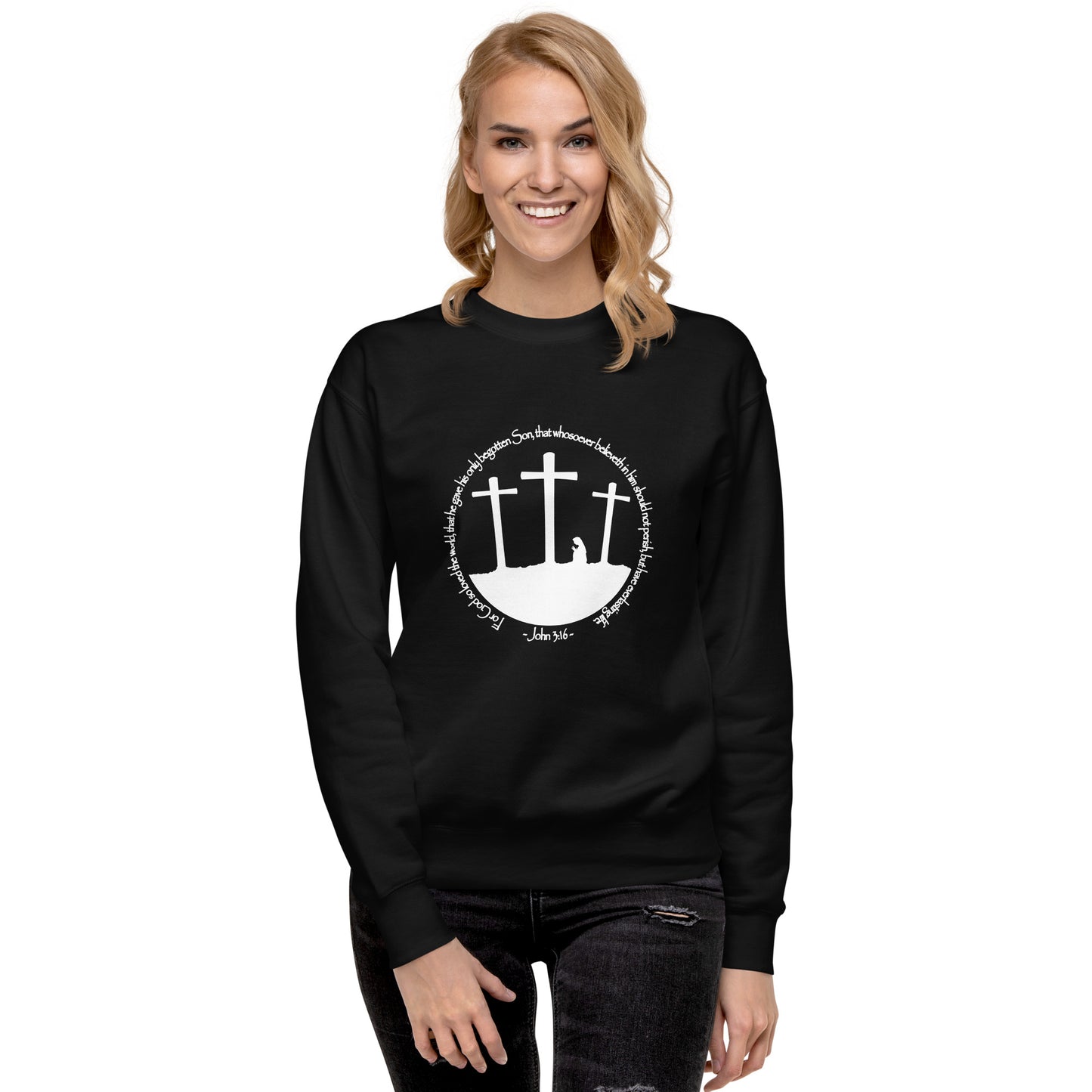 He so Loved the Word - inspired by John 3:16 - Unisex Premium Sweatshirt