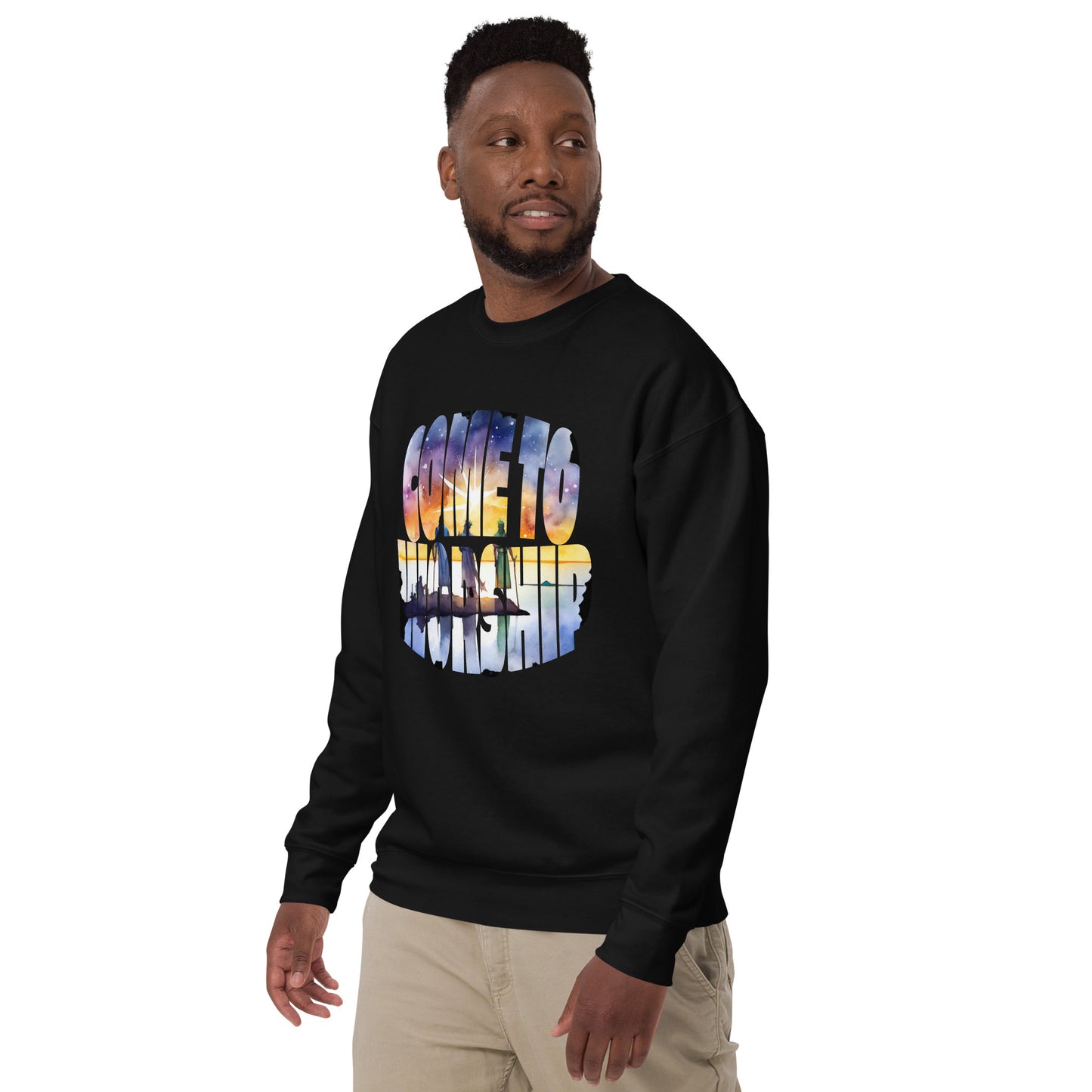 Come to Worship Inspired by Matthew 2:1-12 - Unisex Premium Sweatshirt