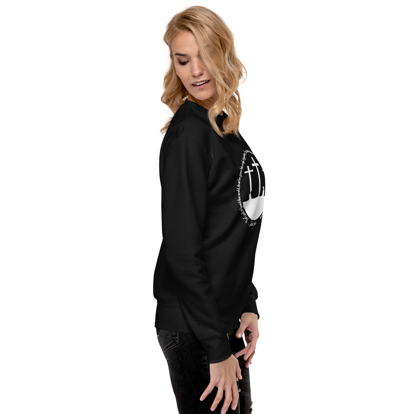 He so Loved the Word - inspired by John 3:16 - Unisex Premium Sweatshirt